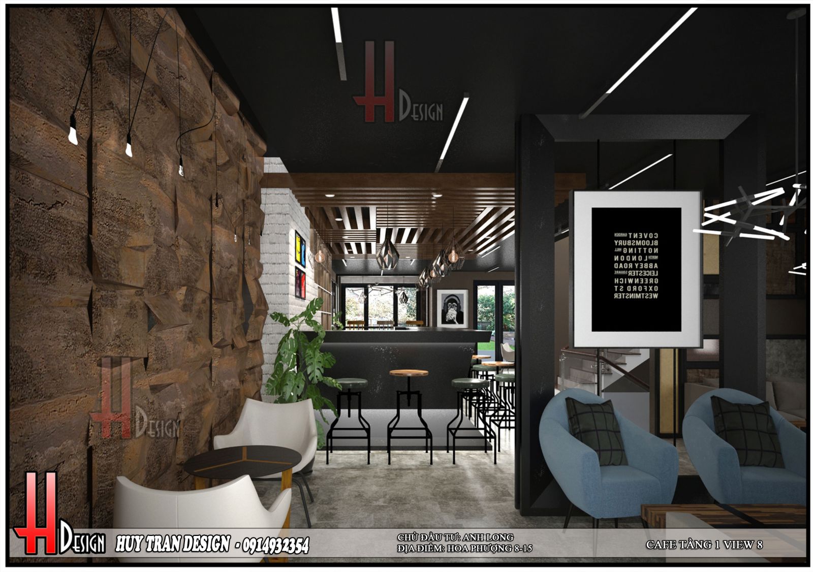 Phối cảnh thiết kế nội thất khu kinh doanh cafe biệt thự Hoa Phượng - Long Biên - Hà Nội - Huytrandesign tư vấn, thiết kế, thi công, sửa chữa nhà cửa, biệt thự-v8