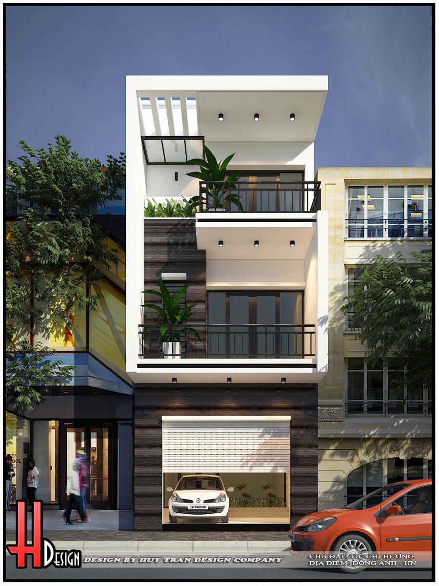 thiết kế nhà phố huytranDesign Huytrandesign tư vấn, thiết kế, thi công nội thất nhà đẹp tại Long Biên, Hà Nội - v1