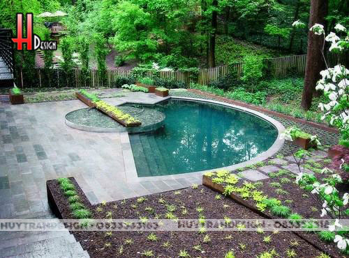 Mẫu bể bơi cho thiết kế sân vườn đẳng cấp - Huytrandesign tư vấn, thiết kế, thi công nội thất, ngoại thất đẹp tại Long Biên, Hà Nội - v6