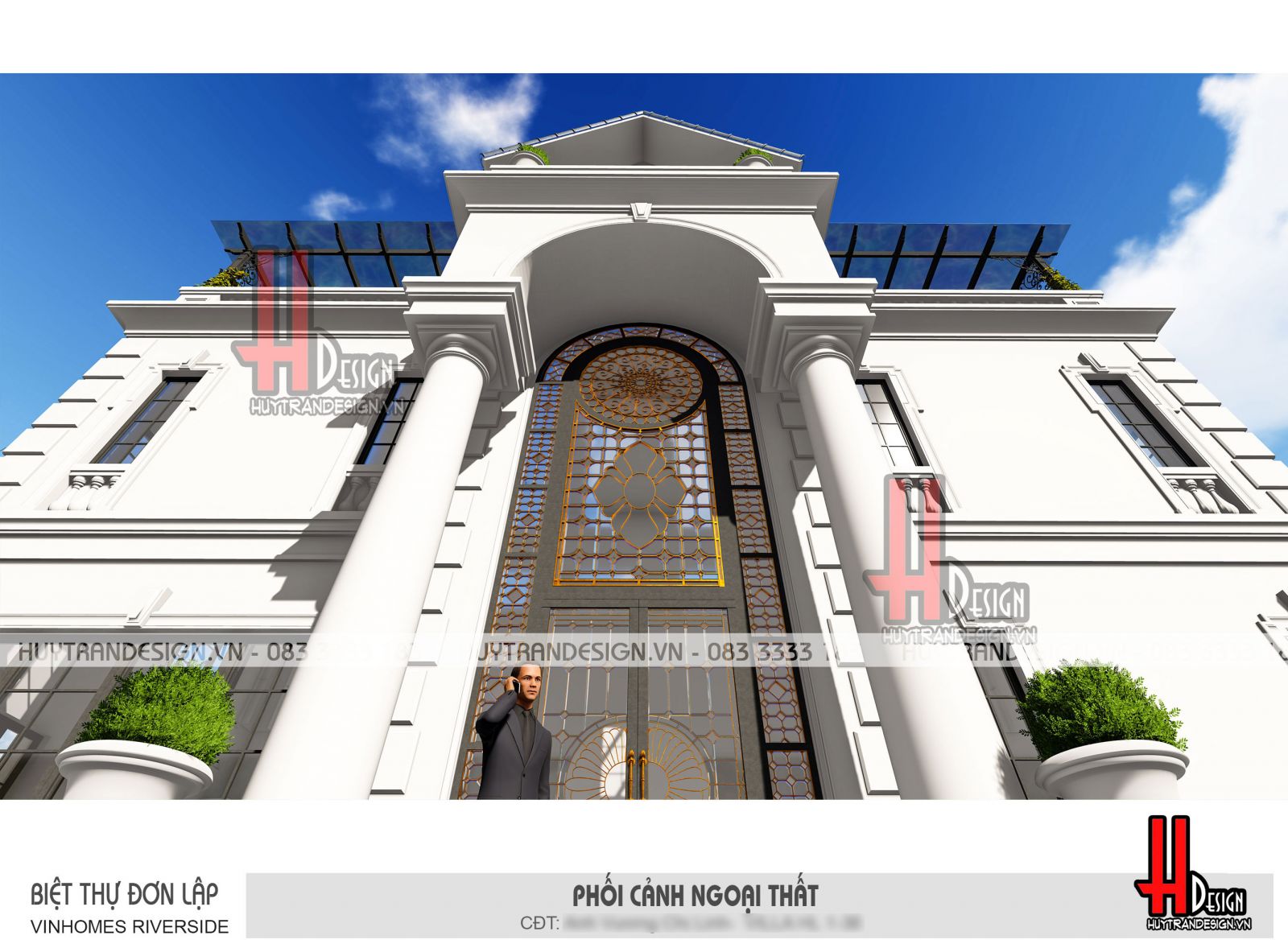 Mẫu thiết kế nhà 3 tầng đẹp - Huytrandesign tư vấn, thiết kế, thi công, sửa chữa nhà đẹp tại Long Biên, Hà Nội - v3