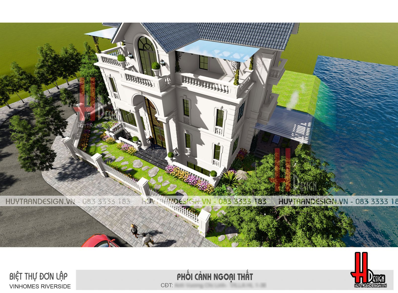 Mẫu thiết kế nhà 3 tầng đẹp - Huytrandesign tư vấn, thiết kế, thi công, sửa chữa nhà đẹp tại Long Biên, Hà Nội - v12