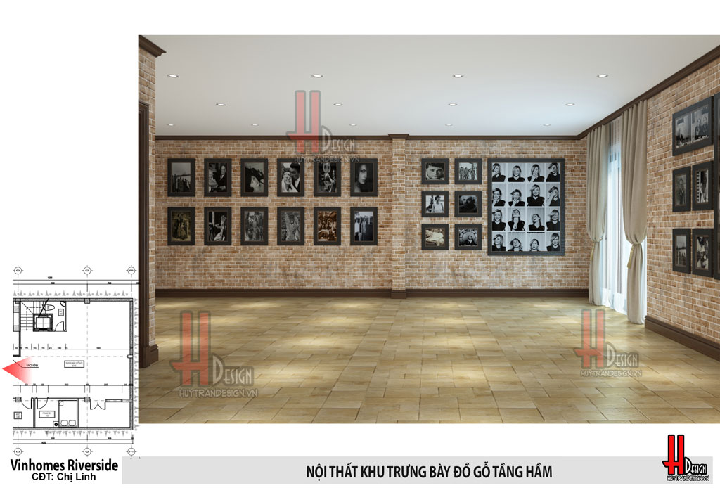 Thiết kế nội thất phòng trưng bày biệt thự HL - Huytrandesign tư vấn, thiết kế, thi công nội thất đẹp tại Long Biên, Gia Lâm, Hà Nội - v3