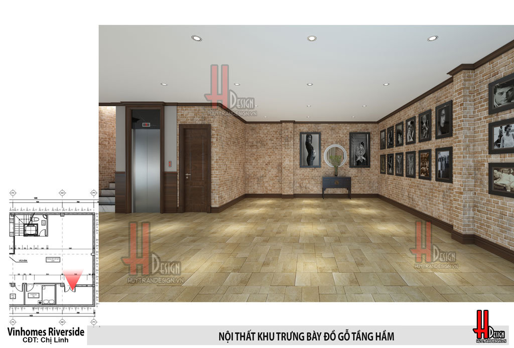 Thiết kế nội thất phòng trưng bày biệt thự HL - Huytrandesign tư vấn, thiết kế, thi công nội thất đẹp tại Long Biên, Gia Lâm, Hà Nội - v4