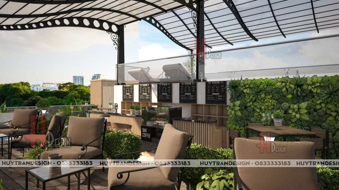 Thiết kế sky bar - thiết kế thi công không gian quán cafe đẹp - huytrandesign tư vấn, thiết kế, thi công, sửa chữa nội thất Hà Nội - v9